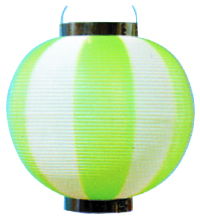 丸緑／白　ポリ八寸提灯　KS-030027010