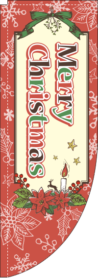 MerryChristmasポインセチアRのぼり旗-0180262RIN