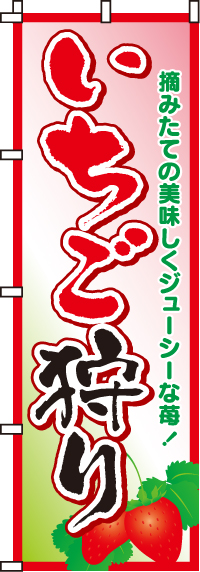 いちご狩り苺のぼり旗-0100031IN