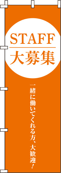 STAFF大募集オレンジのぼり旗-0160035IN