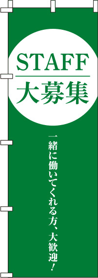 STAFF大募集緑のぼり旗-0160036IN
