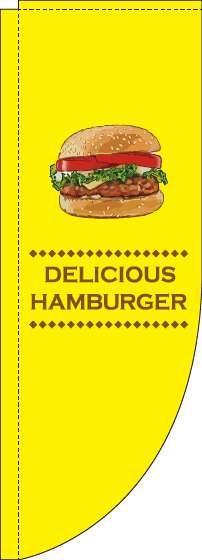 ハンバーガー黄色Rのぼり旗-0230167RIN