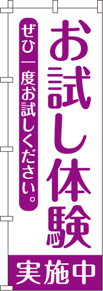 お試し体験実施中のぼり旗-0270201IN