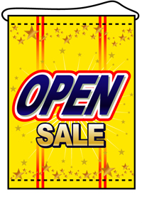 ＯＰＥＮ　ＳＡＬＥ　店内用タペストリー（中）　N-4331